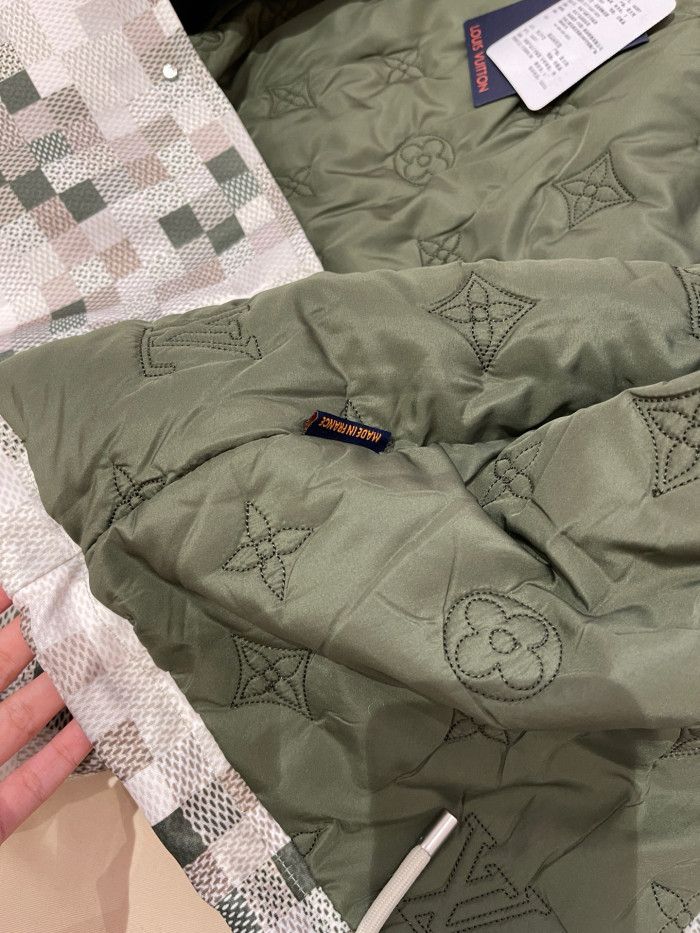 NIGO Louis Vuitton ﻿ Men's Spring Graphic Coach Jacket Jacquard Drawstring Hem Long Sleeve Single Breasted Coat #nigo71876