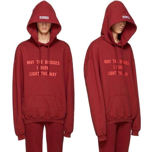 NIGO Vetements Men's Red Letter Print Hooded Sweatshirt Spring and Autumn Fashion Trend High Street Pullover Hoodie Ngvp #nigo9976