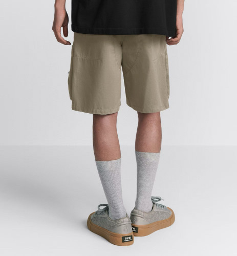 NIGO Dior Dior And Stone Island Men's Summer Solid Color Letter Logo Casual Fit Bermuda Shorts #nigo75358