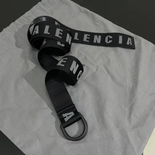 NIGO Balenciaga Men's Monogrammed Black Canvas Fabric Belt #nigo75363
