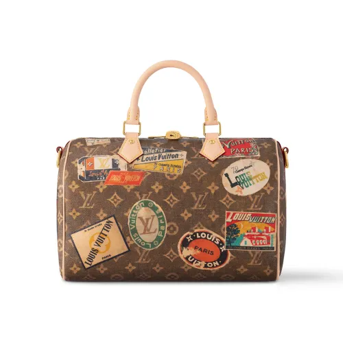 NIGO Louis Vuitton Speedy Bandoulière 30 Women's Flight Mode Vintage Iconic Monogrammed Coated Canvas Shoulder Crossbody Tote Bag Bags #nigo75371