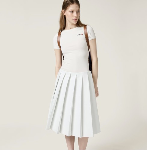 NIGO MiuMiu Women's Summer White Breathable Short Sleeve Tee T-shirt - Minimalist Casual Wear #nigo75716