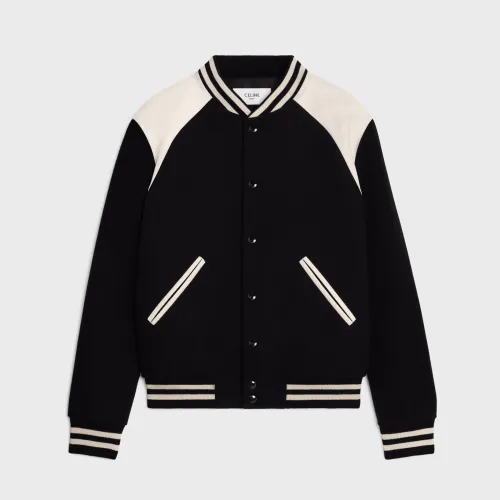 NIGO Celine Men's Spring & Autumn Colorblocking Single Breasted Textured Wool Baseball Coat Long Sleeve Jacket Ngvp #nigo1251