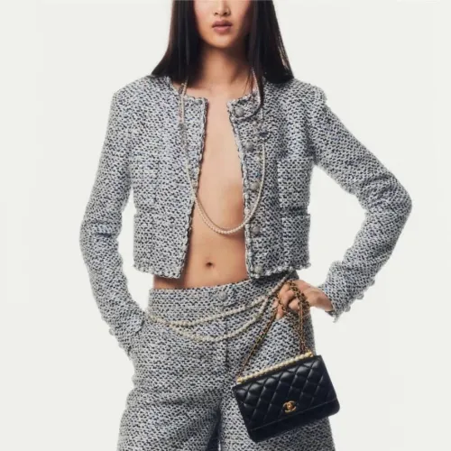 NIGO Chanel Women's Spring And Fall Sequin Tweed Round Neck Cotton Single-Breasted Long-Sleeved Jacket Ngvp #nigo1363