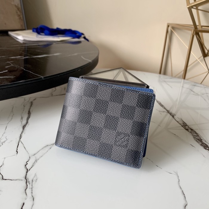 NIGO Louis Vuitton Slender Men's Black Checkerboard Printed Canvas Cowhide Card Case Wallet Bag #nigo75932