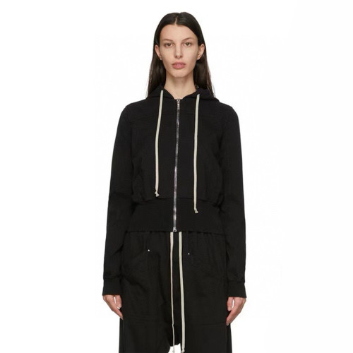 NIGO Rick Owens Men's And Women's Fashion Classic Padded Zip Hoodie Spring Autumn High Street Trend Solid Colour Short Sweatshirt #nigo81135