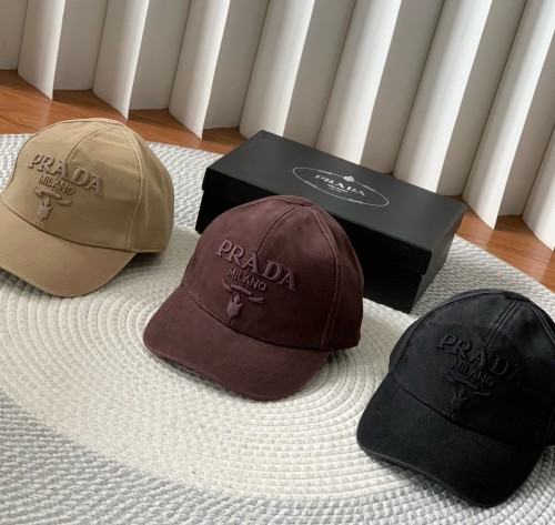 NIGO Prada Men's Women's Spring And Summer Solid Colour Logo Embroidery Baseball Cap Fashion High Street Casual Hundred Hat #nigo76153