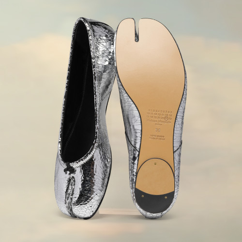 NIGO Maison Margiela Tabi Broken Mirror New Ballerinas Women's Pleated Flat Single Shoes Fashion Modern Trend Sheepskin Comfort Casual Shoes #nigo76149