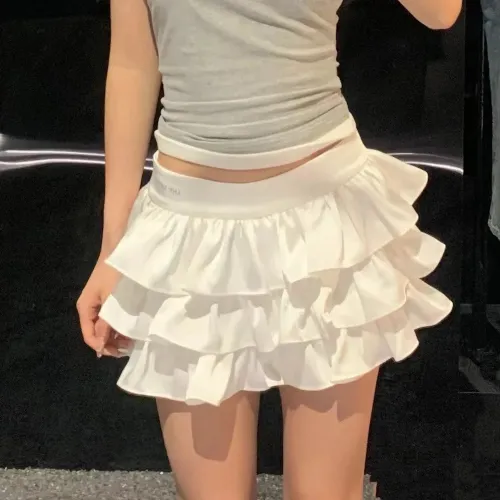 NIGO Ann Andelman Women‘s Summer Solid Color High Waist Short Cake Skirt Casual Short Skirt #nigo76165