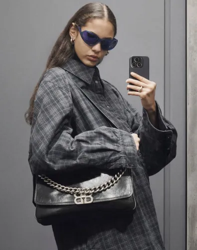 NIGO Balenciaga Men's and Women's Spring and Autumn Gray Checkered Printed Embroidered Logo Printed Zipper Long Sleeve Jacket #nigo76184
