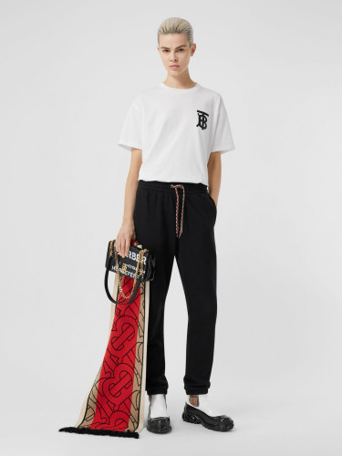 NIGO Burberry Men's Summer Letter Printed Solid Color Cotton Round Neck Short Sleeve T-Shirt #nigo76329