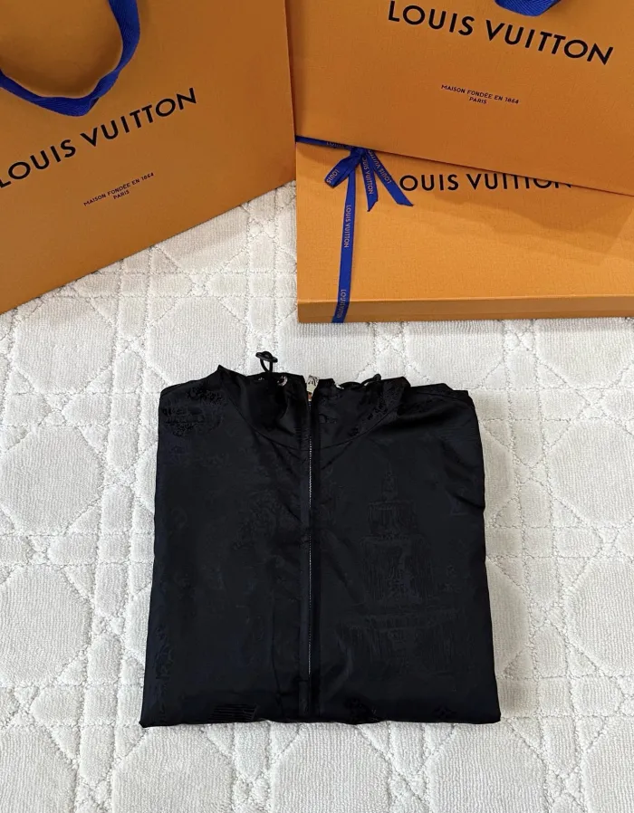 NIGO Louis Vuitton Men's Spring and Autumn Solid Color Logo Pattern Full Print Zipper Hooded Long Sleeve Jacket #nigo76377