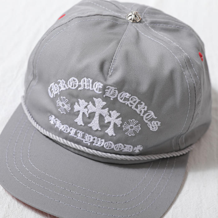 NIGO Chrome Hearts Men's Women's Grey Cross Embroidered Baseball Cap Duck Tongue Cap Fashion High Street Trend Hip Hop Cap Hat #nigo81225