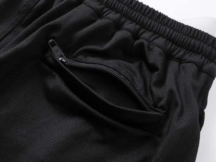 NIGO Balenciaga Men's Summer Solid Color Letter Print Double Waist Fake Two Piece Drawstring Tie Shorts #nigo76571