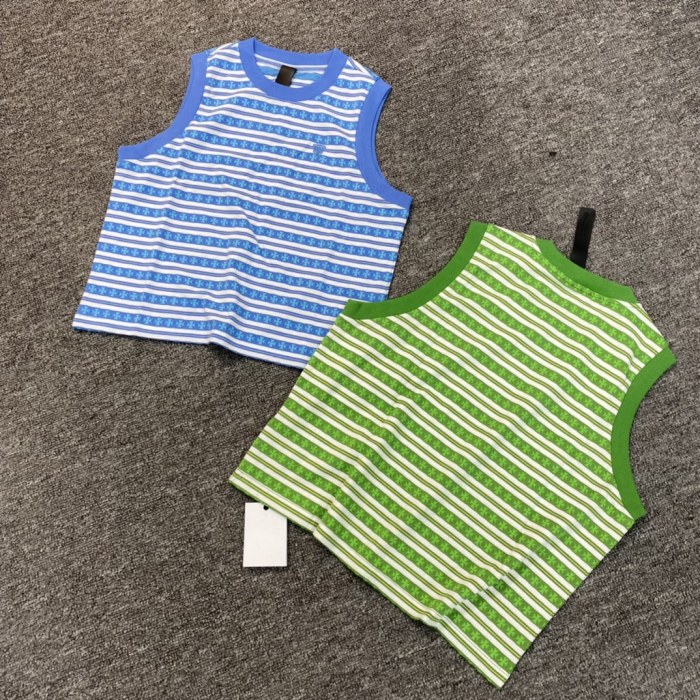 NIGO Chrome Hearts Women's Summer Striped Jacquard Sword Embroidered Sleeveless Tank Top #nigo76584