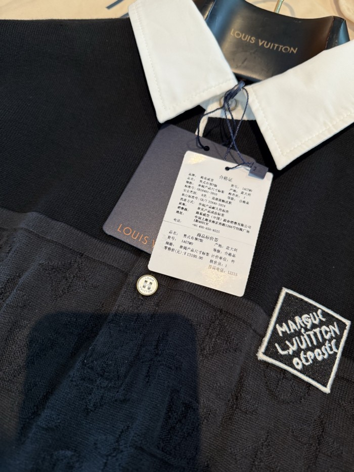 NIGO Louis Vuitton Men's Spring Summer Stripe Colour Block Long Sleeve Polo Neck Knit T-Shirt #nigo76619