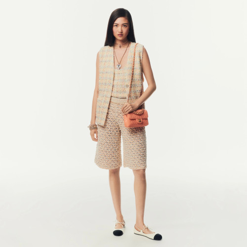 NIGO Chanel Women's Spring And Autumn Plaid Tweed Vest Jacket Fashion Temperament Elegant Single Breasted Sleeveless Jacket Ngvp #nigo1577