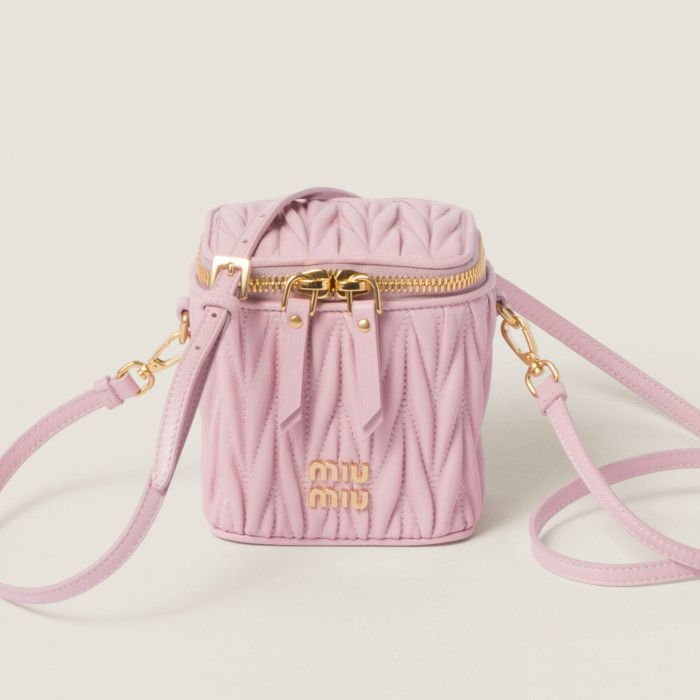 NIGO Miumiu Matelassé Women's Solid Colour Soft Sheep Leather Ultra Mini Handbag Shoulder Crossbody Bag Bags #nigo76617