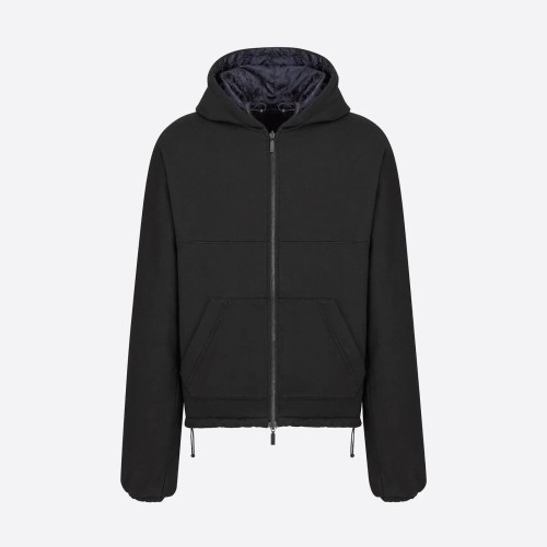 NIGO DIOR Men's Spring Autumn Solid Colour Letter Printed Reversible Wearable Zip Hooded Long Sleeve Jacket #nigo76629