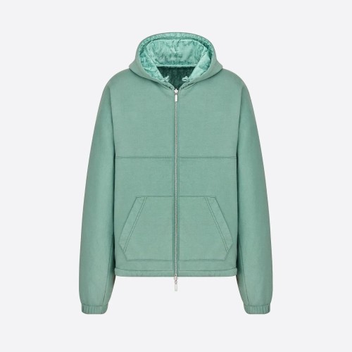NIGO DIOR Men's Spring Autumn Solid Colour Letter Printed Reversible Wearable Zip Hooded Long Sleeve Jacket #nigo76629