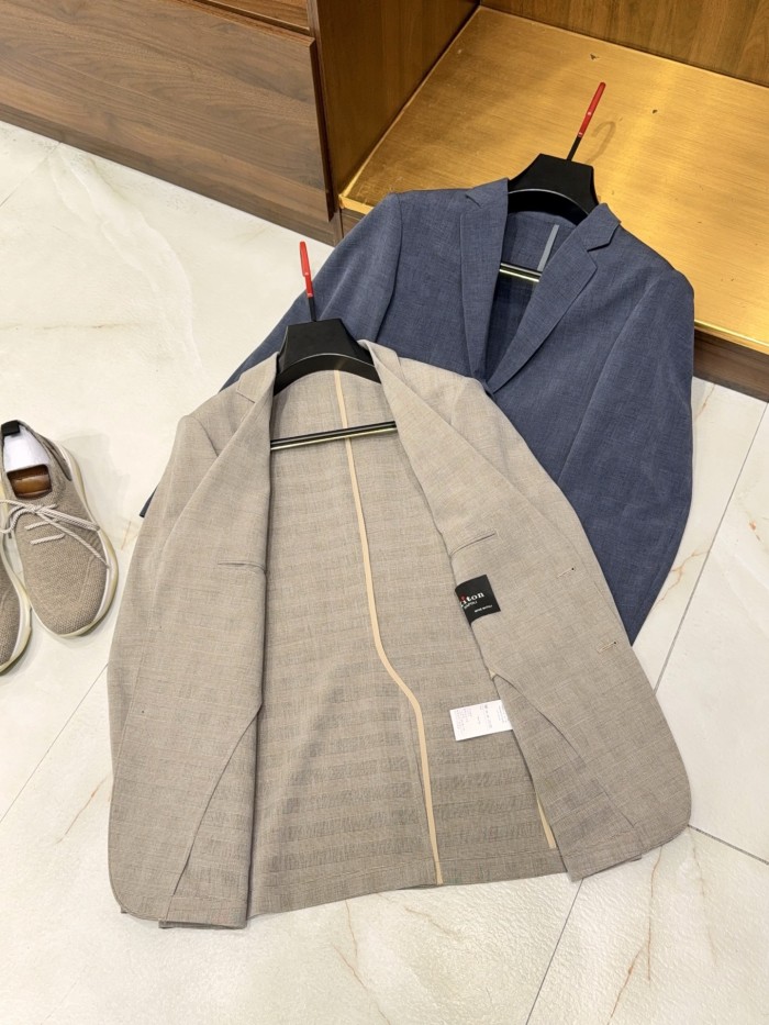 NIGO Kiton Men's Spring And Autumn Linen Lapel Single-Breasted Formal Blazer Fashionable Temperament Comfortable Jacket Ngvp #nigo1579