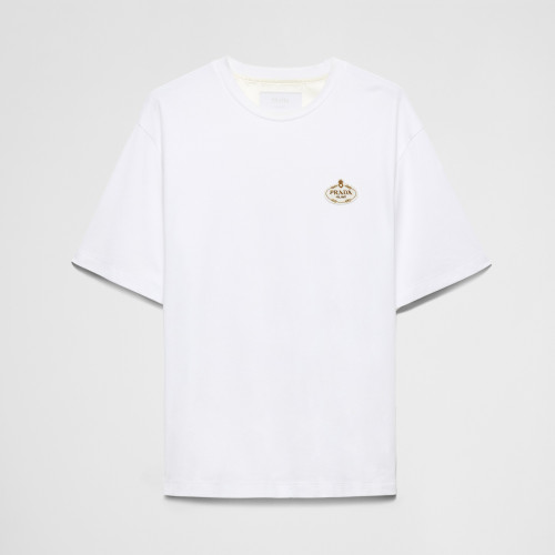 NIGO Prada Men's Summer Solid Colour Embroidered Logo Printed Round Neck Short Sleeve T-Shirt #nigo76621