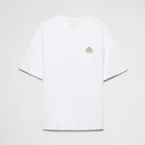NIGO Prada Men's Summer Solid Colour Embroidered Logo Printed Round Neck Short Sleeve T-Shirt #nigo76621