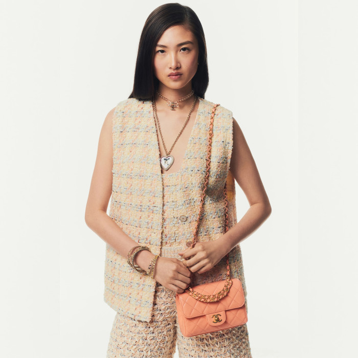 NIGO Chanel Women's Spring And Autumn Plaid Tweed Vest Jacket Fashion Temperament Elegant Single Breasted Sleeveless Jacket Ngvp #nigo1577