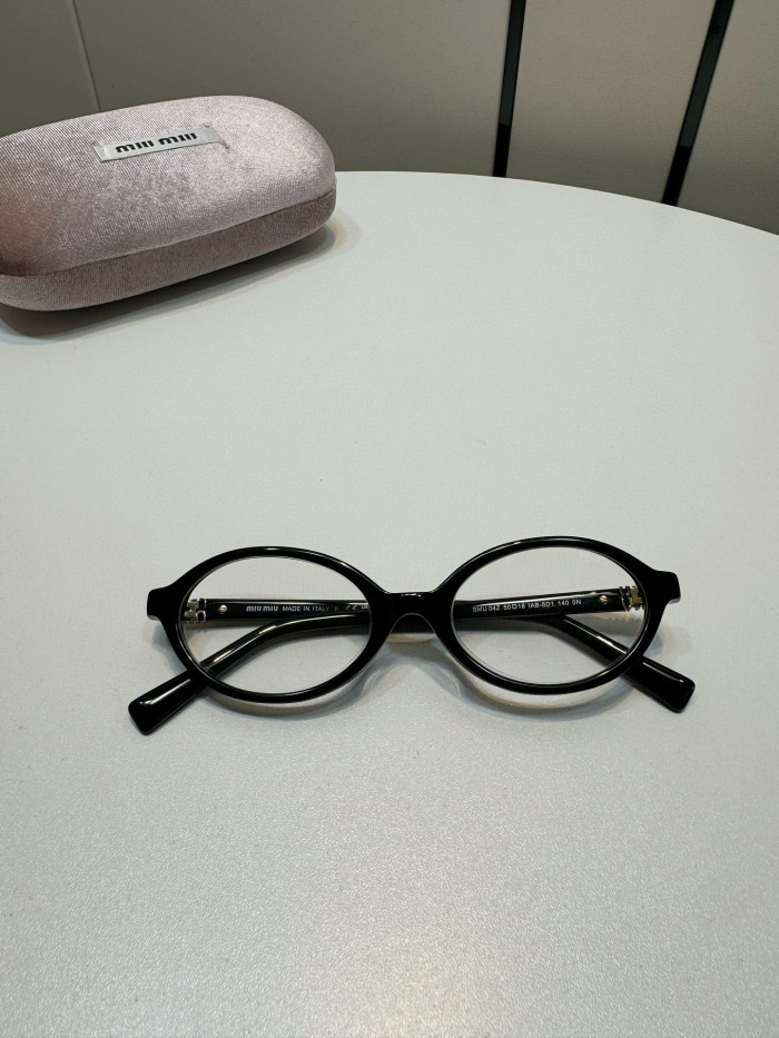 NIGO MiuMiu Miu Regard Men's and Women's Solid Colour Round Sunglasses Flat Sunglasses Glasses #nigo76656