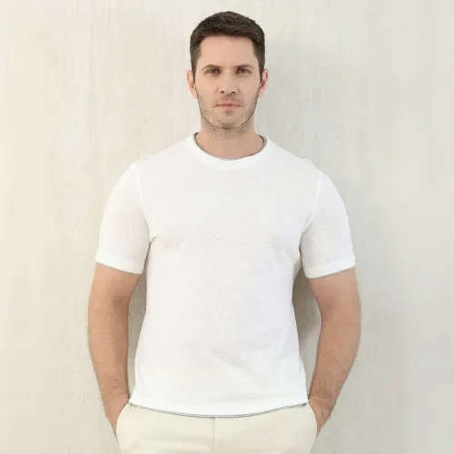 NIGO Brunello Cucinelli Men's Summer Solid Color Round Neck Cotton Short Sleeve T-Shirt #nigo76657
