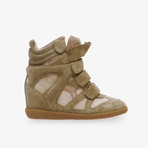NIGO Isabel Marant Women's Autumn and Winter Solid Colour Velcro Round Toe High Top Suede Leather Casual Sneakers Shoes #nigo76685