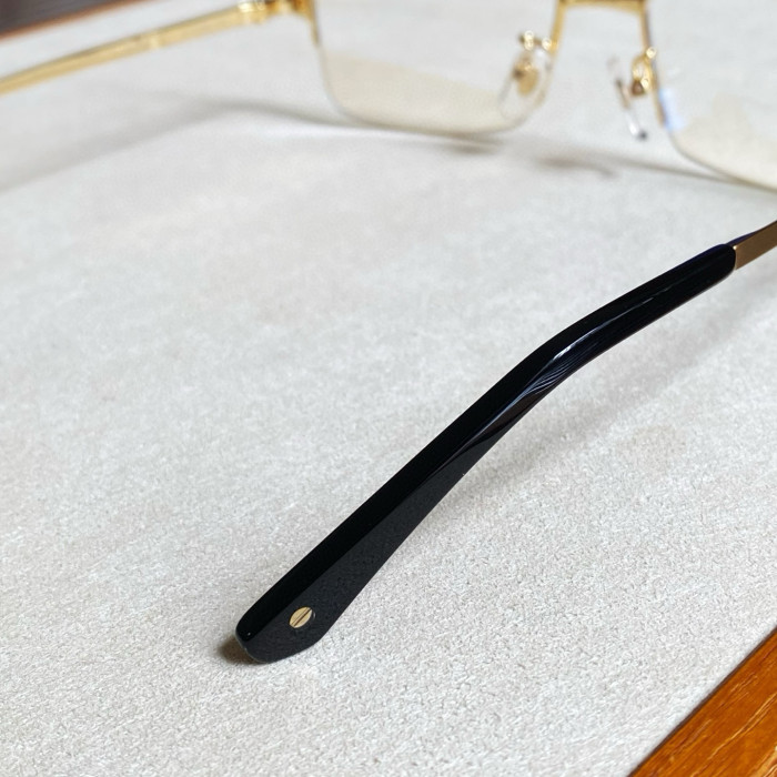 NIGO Cartier Men's Solid Colour Spliced Legs Metal Rectangular Optical Frames Eyeglasses Optical Glasses #nigo76724