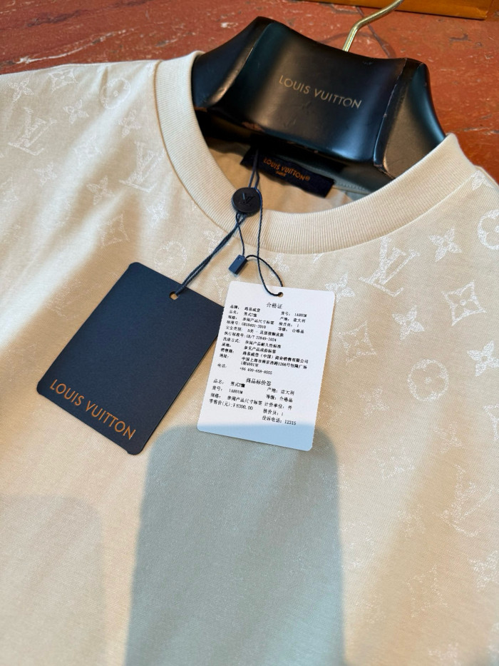NIGO Louis Vuitton Men's Summer Solid Color Gradient Print Round Neck Cotton Short Sleeve T-Shirt #nigo76738