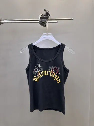 NIGO Balenciaga Women's Summer Monogram Printed Solid Colour Cotton Tank Top #nigo76763