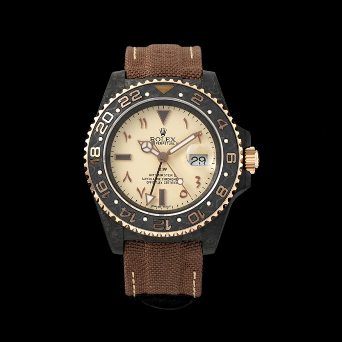 NIGO DIW Rolex GMT-Master ll V3 Men's Colour Block Automatic Cotton and Linen Strap Mechanical Watch #nigo76778
