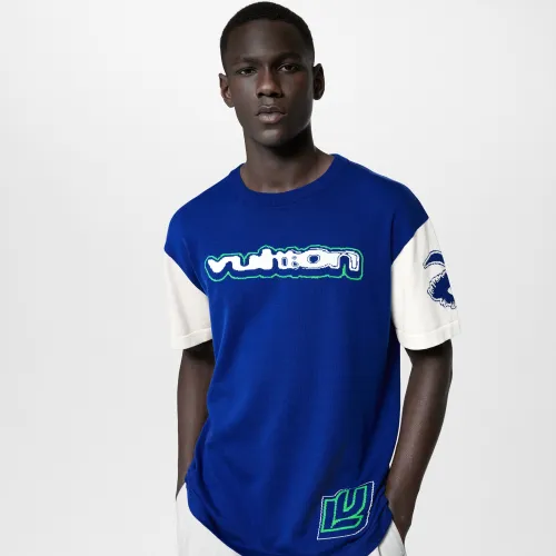NIGO Louis Vuitton Men's Summer Colour Block Letter Print Round Neck Cotton Short Sleeve T-Shirt #nigo76788