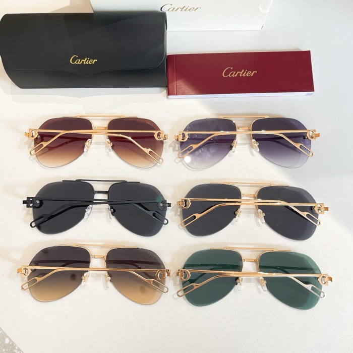 NIGO Cartier PREMIÈRE DE CARTIER Men's Women's Aviator Style Solid Color Sunglasses Fashion Accessories Ngvp #nigo1556