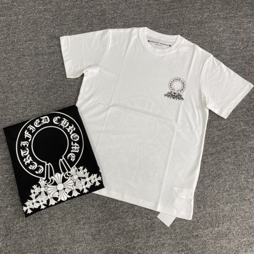NIGO Chrome Hearts Men's Summer Solid Colour Cross Print Round Neck Cotton Short Sleeve T-Shirt #nigo76813