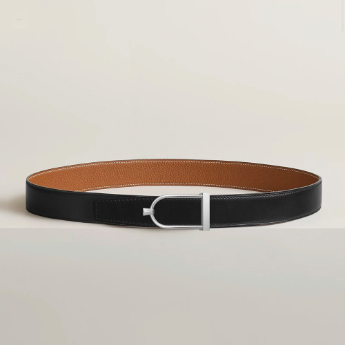 NIGO Hermes Men's Women's Leather Belt Buckle Double Sided Cowhide Silver Gold Buckle Fashion Belt Accessories Width 32MM Ngvp #nigo1622