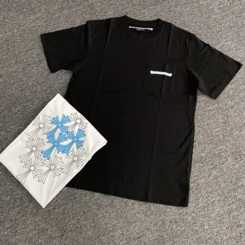 NIGO Chrome Hearts Men's Summer Solid Colour Cross Print Round Neck Cotton Short Sleeve T-Shirt #nigo76812