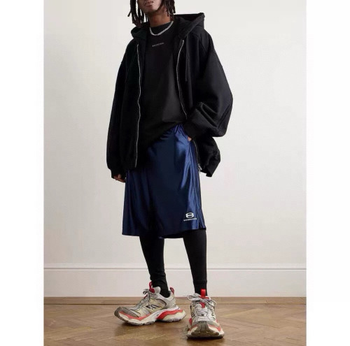 NIGO Balenciaga Men's Letter Printed Elastic Waist High Street Summer Straight Casual Solid Color Shorts #nigo77275