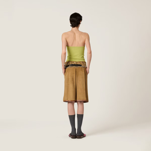 NIGO MiuMiu Women's Spring And Summer Two-colour Logo Stretch Ribbed Knit Wrap Summer Youth Viscose Fibre Top Fashion Casual Bustier T-shirt #nigo77291