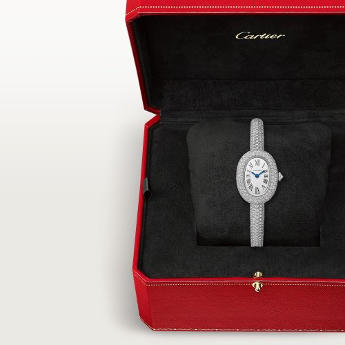 NIGO Cartier Women's Baignoire Watch Bathtub Collection Quartz Movement Steel Case Full Diamonds Bracelet Watch #nigo81279
