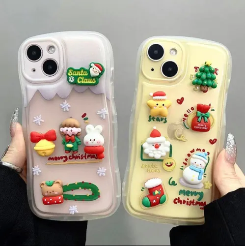 CHRISTMAS CARTOON SILICONE IPHONE CASE