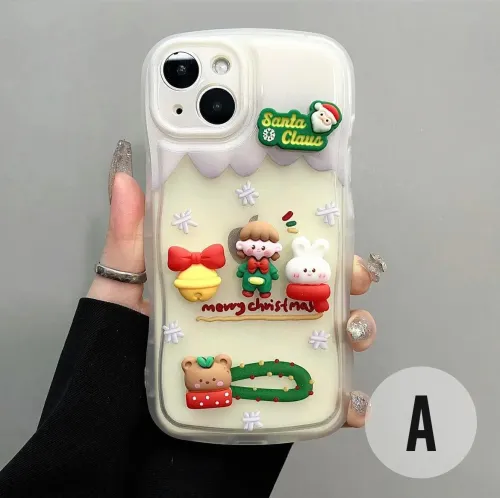 CHRISTMAS CARTOON SILICONE IPHONE CASE