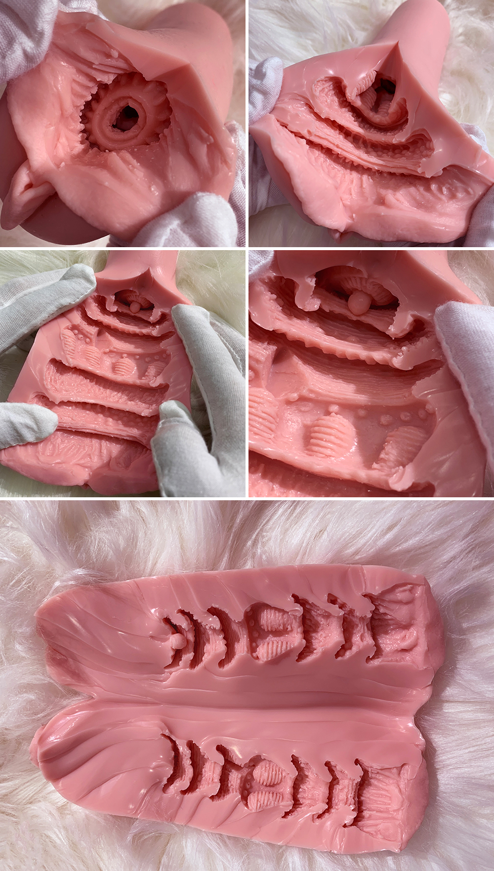 Gynoid Doll RZR|Realistic Silicone Sex Doll|Vagina cavity|Inside structure of vagina cavity|M14:11cm