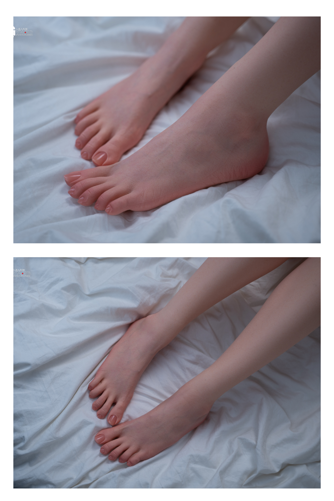 Gynoid 21R silicone doll feet upgrade with realistic skin folds, enhanced flexibility, and natural toe detailing for a lifelike experience.