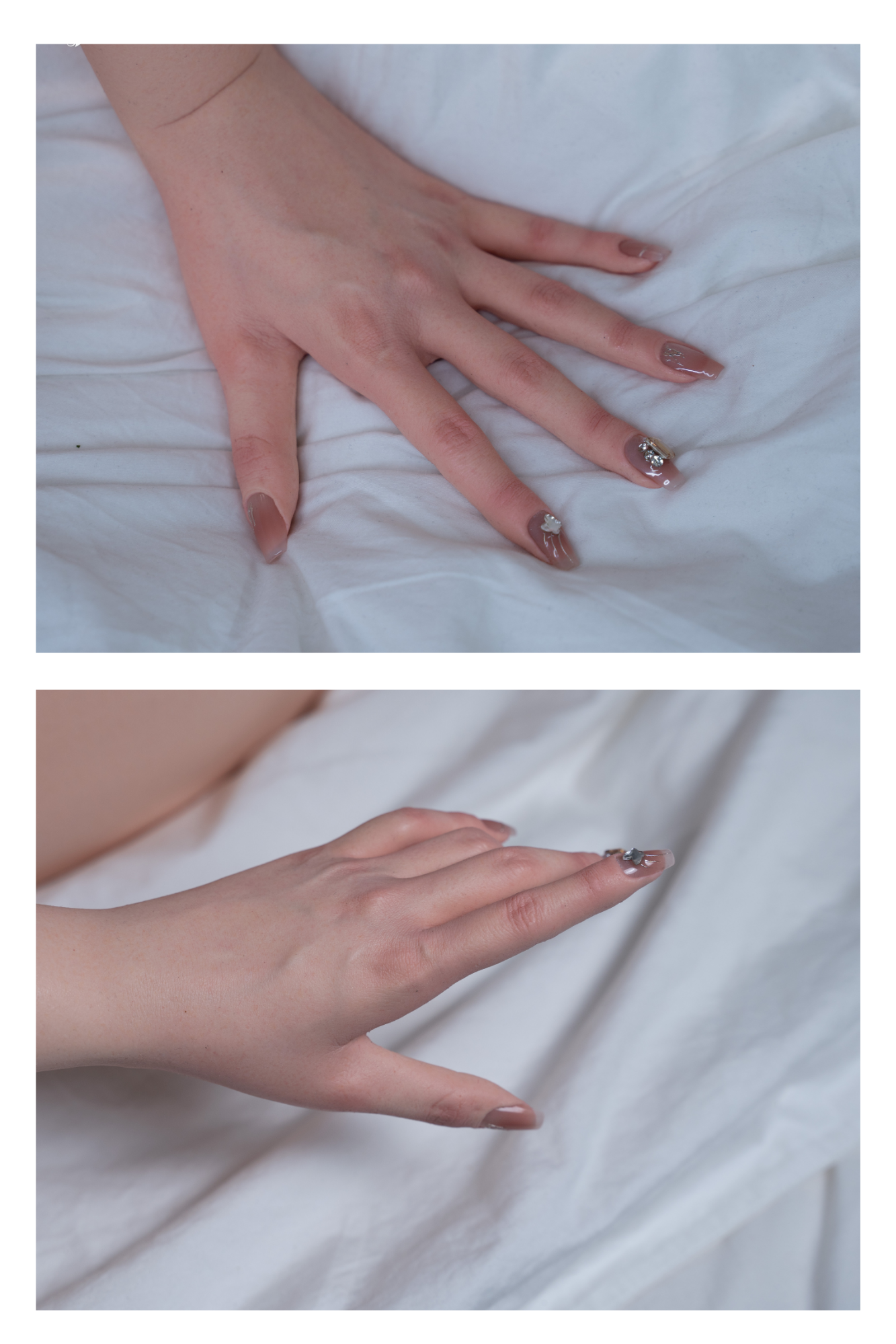 Gynoid 21R silicone doll hands with ultra-realistic texture, delicate finger detailing, and premium nail art for a refined aesthetic.