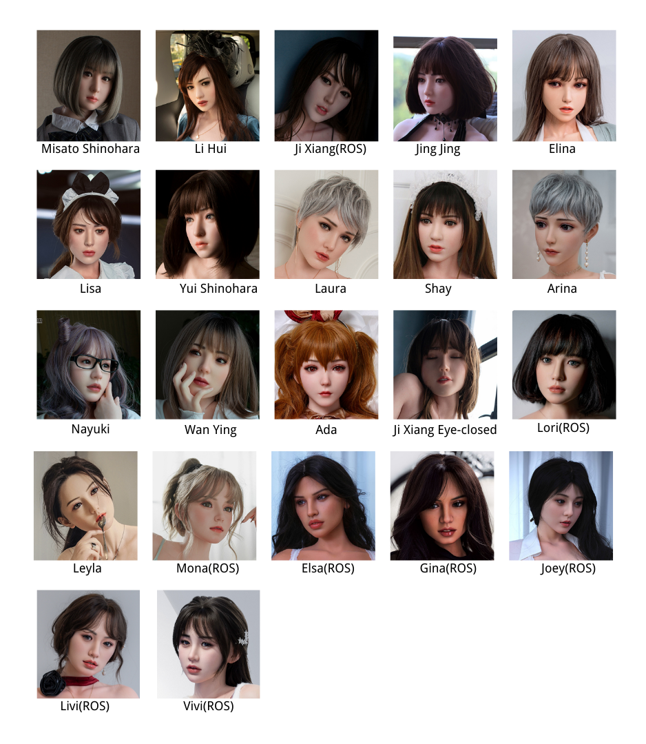 gynoid head sculpt list