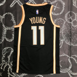 HAWKS YOUNG #11 Black Top Quality Hot Pressing NBA Jersey